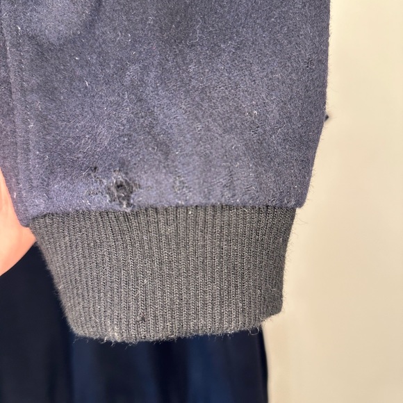 Hart Schaffner Marx Navy Wool Cashmere Smart Coat Large - Picture 10 of 10